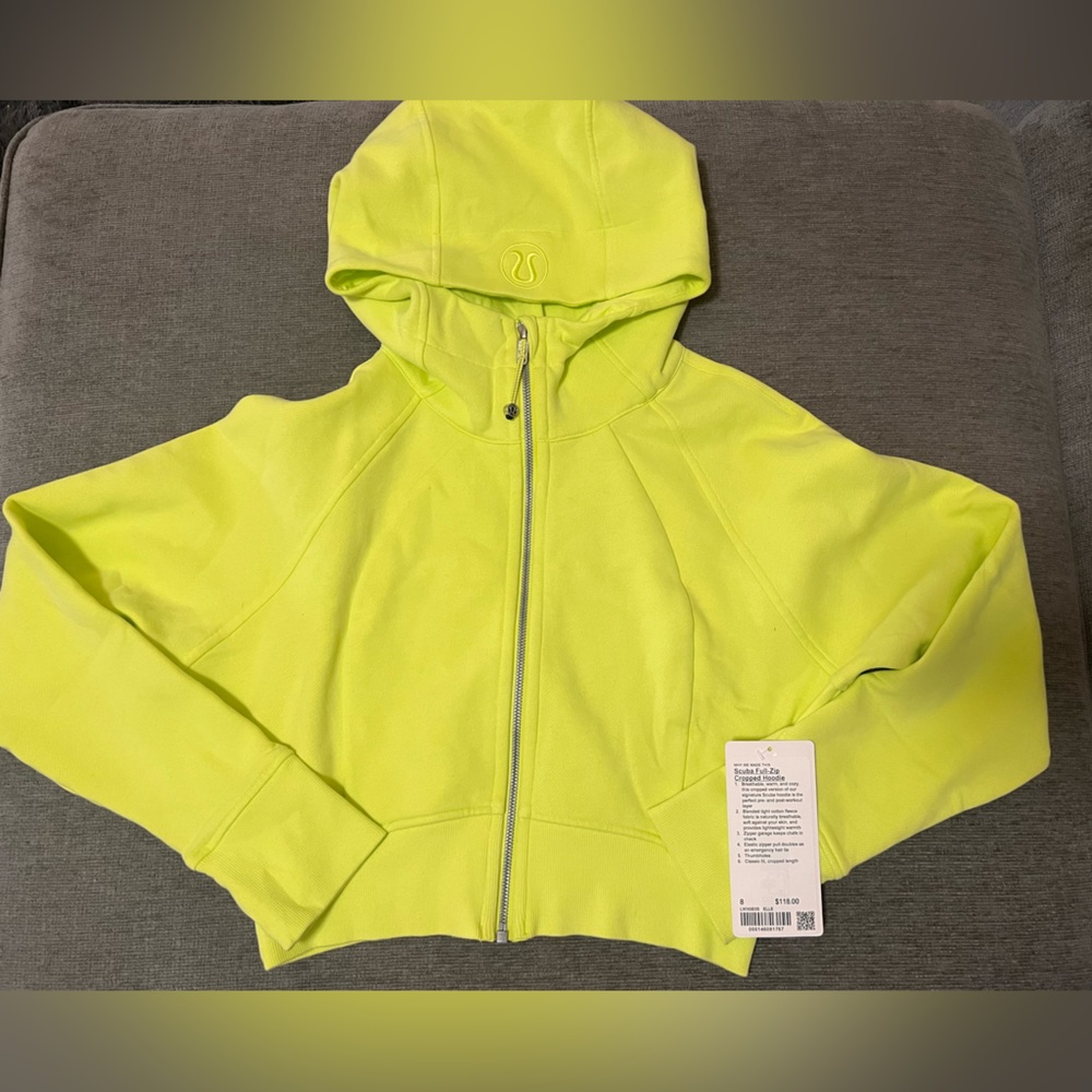 Scuba Full-Zip Cropped Hoodie